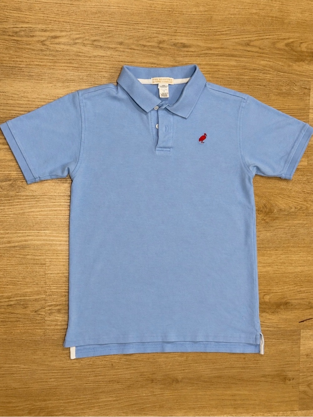 The Beaufort Bonnet Company Boys' Sky Blue Polo with Red Embroidered Logo
